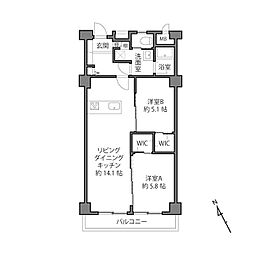 間取図画像 2LDK