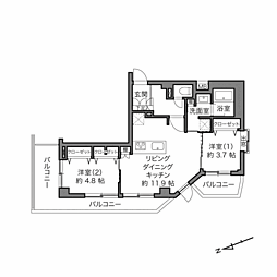間取図画像 2LDK