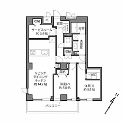 間取図画像 2SLDK