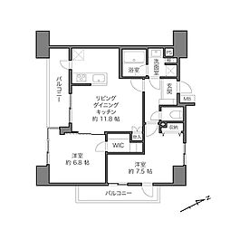 ライオンズマンション川崎宮前町 2LDKの間取図画像