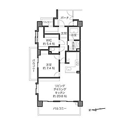 エクシオ花小金井 1LDKの間取図画像