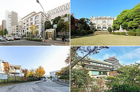 左上・「講談社旧本館」/右上・「鳩山会館」/左下・名門「筑波大学附属中学校・高等学校」/右下・「ホテル椿山荘東京」