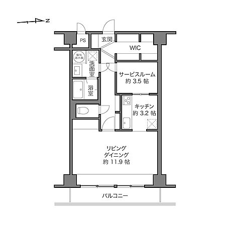 1R 間取り