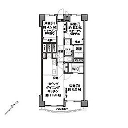 イトーピア吉祥寺マンション 3LDKの間取図画像