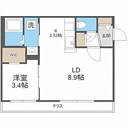Ｌａ　Ｃａｓａ　ｄｅｌ　Ｓｏｌｅ 1階1LDKの間取り
