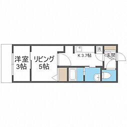 Ｗ33 2階1LDKの間取り