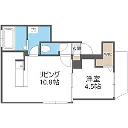 AXIS-WILL MISONO Sta. 1LDKの間取図画像