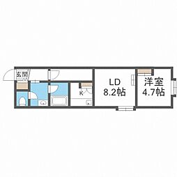 W912 1LDKの間取図画像