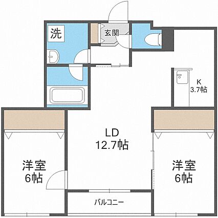 Felix中の島_間取り_0