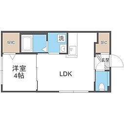 ネクステージ南平岸2 1LDKの間取図画像