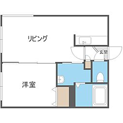 ティアラ学園前 1LDKの間取図画像