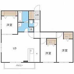 ange-sentier 3LDKの間取図画像