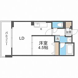 JPnoie円山表参道 1LDKの間取図画像