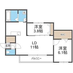 Residence  Lea Lea 2LDKの間取図画像