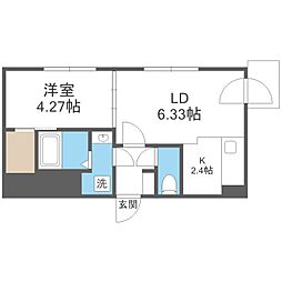 SーRESIDENCE医大南altier 1LDKの間取図画像