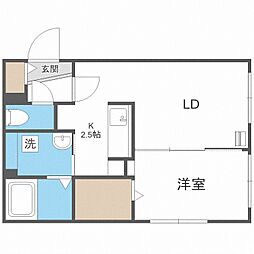 ニューワールド2 1LDKの間取図画像