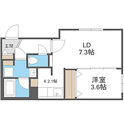 LA・GARE 1LDKの間取図画像
