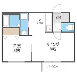 アヴァンツァーレ 1LDKの間取図画像