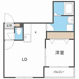 レイア札幌 1LDKの間取図画像