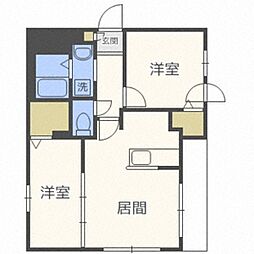 ENCHAN-THE豊平公園 2LDKの間取図画像