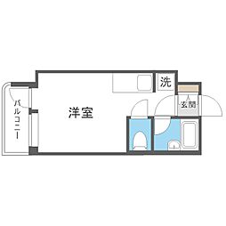 アン・セリジェ弐番館 ワンルームの間取図画像
