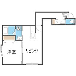 リースクエア28 1LDKの間取図画像