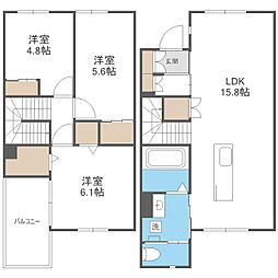 クレスタ 3LDKの間取図画像