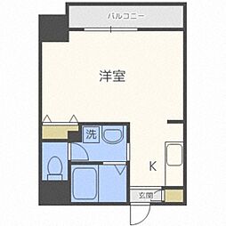 サンウッド札幌医大前 1Kの間取図画像