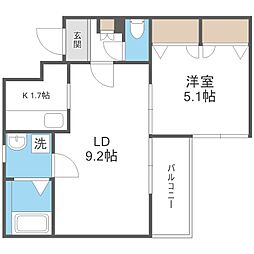 プレスタール 1LDKの間取図画像