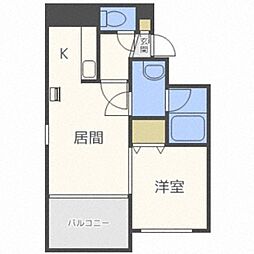 カハラコート2nd 1LDKの間取図画像