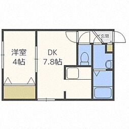 TSUBAKISQUARE大通公園東 1LDKの間取図画像