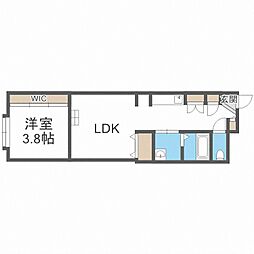 W912 1LDKの間取図画像