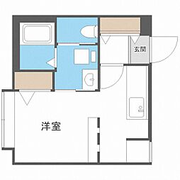 ドウ・ヴィルヌーブ 1Kの間取図画像