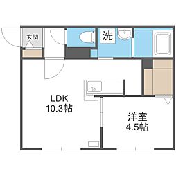 IrisHONCHOU 1LDKの間取図画像