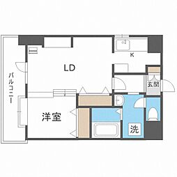 ピュア東彩館2 1LDKの間取図画像