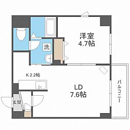 GARE89 1LDKの間取図画像