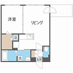 モルティーニ東札幌 1LDKの間取図画像