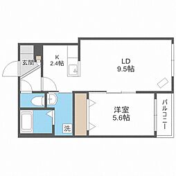 グランスター9 1LDKの間取図画像