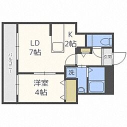 リヒトラーレ菊水 1LDKの間取図画像
