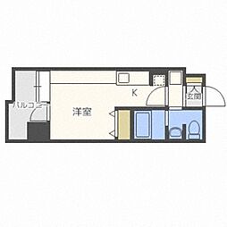 アヴィータ410 1Kの間取図画像
