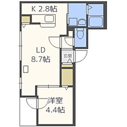 GAREH6 1LDKの間取図画像