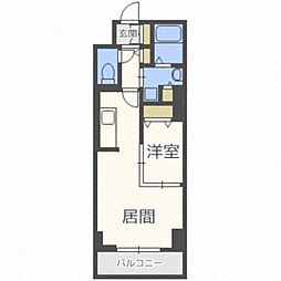 レジディア南一条 1LDKの間取図画像