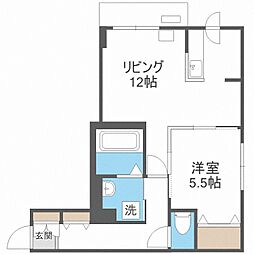 ZABOHILLSHONCHO 1LDKの間取図画像