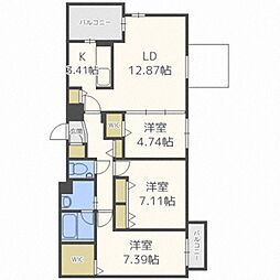 エム-セレクションステラ 3LDKの間取図画像