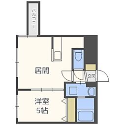 ネコオール平岸 1LDKの間取図画像