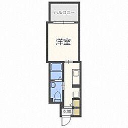 レジディア南一条 1Kの間取図画像