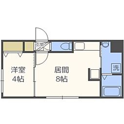 フォレスタ平岸 1LDKの間取図画像