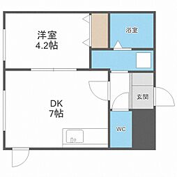 エル・フォレスト 1DKの間取図画像