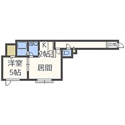 ウィステリア菊水元町 1LDKの間取図画像