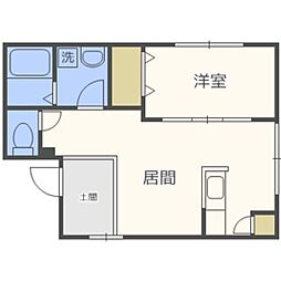アトリア月寒 1LDKの間取図画像
